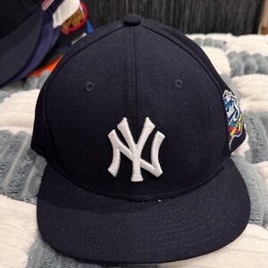 Navy Blue Baseball Cap with White Logo